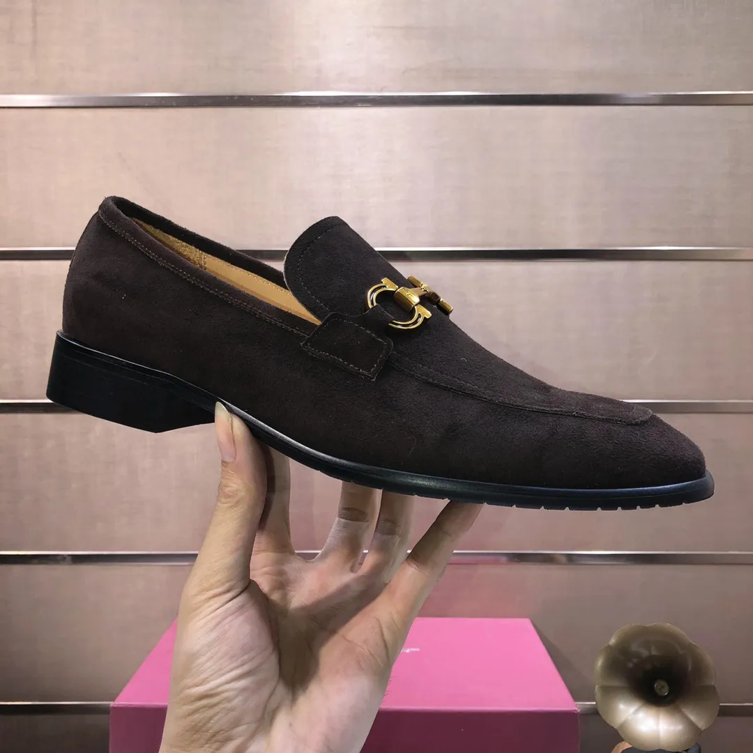 Men's shoes 💰500💰 [Ferragamo/Ferragamo] The latest model in the counter. Original imported high-quality cowhide with open sides + imported 🐂 water-dyed cowhide lining + original luxury metal buckle + original combination outsole. Comparison without pressure 38--45 (45 is custom-made and cannot be returned or exchanged)